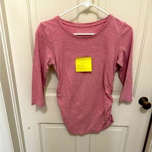 Motherhood size small comfy 3/4 sleeve pink maternity shirt